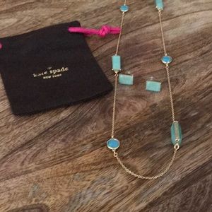 Kate Spade turquoise necklace and earrings set